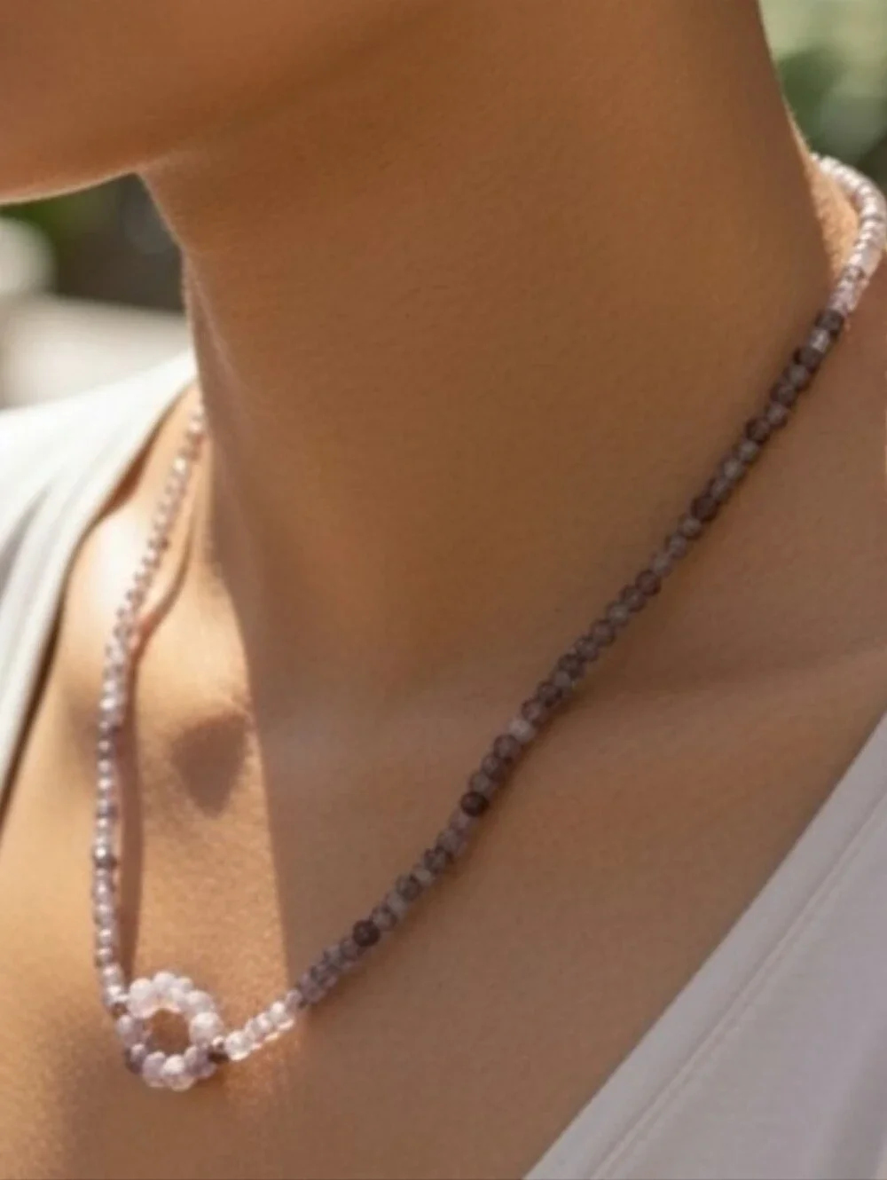 NWT Elegant Brown Necklace with Intricate Pendant Design